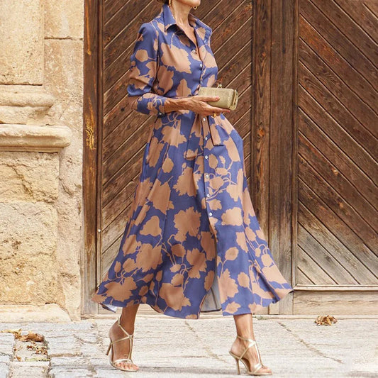 Olga - Vestido largo estampado
