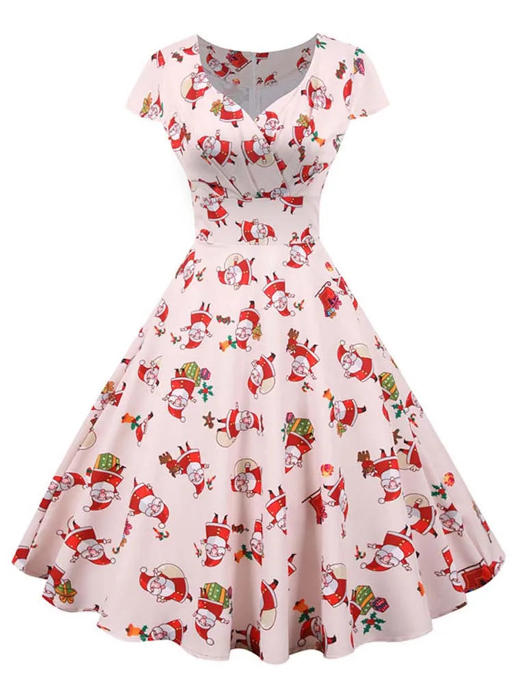Vestido Vintage Navideño con Estilo