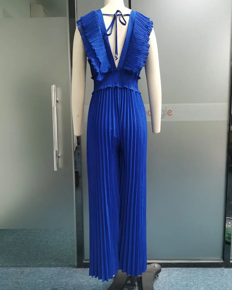 Elegant Royal Blue Women's Jumpsuit