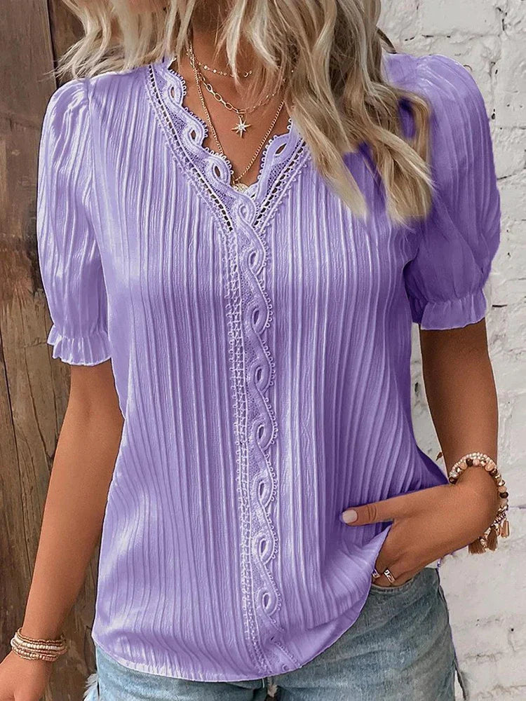 Blusa Tejida con Cuello V