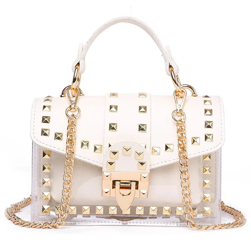 Bolso Pequeño Bandolera con Cadena y Remaches