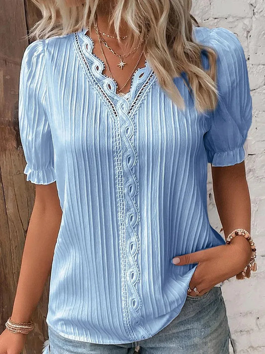 Blusa Tejida con Cuello V