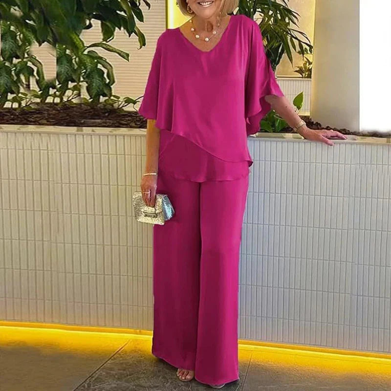 Elegant Batwing Sleeve Set