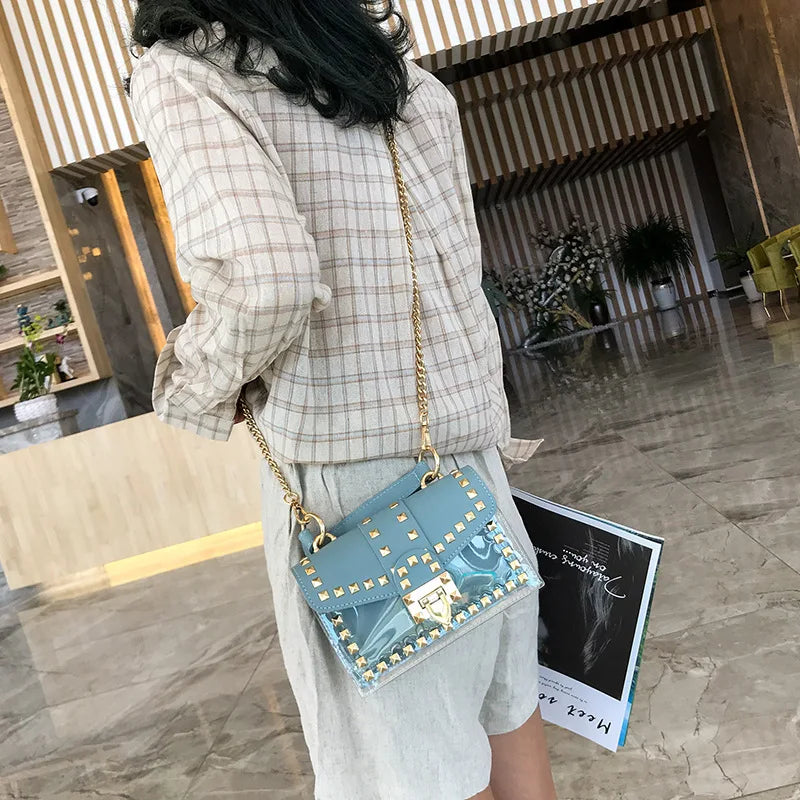 Bolso Pequeño Bandolera con Cadena y Remaches