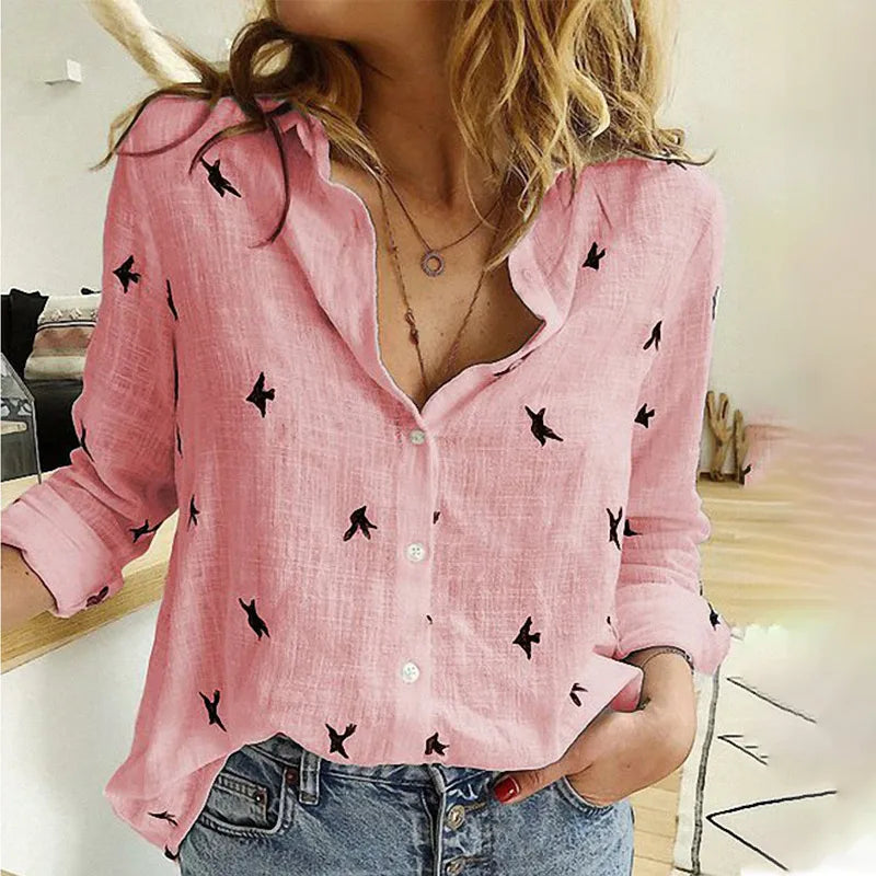 Camisa Elegante de Algodón y Lino (S-5XL)
