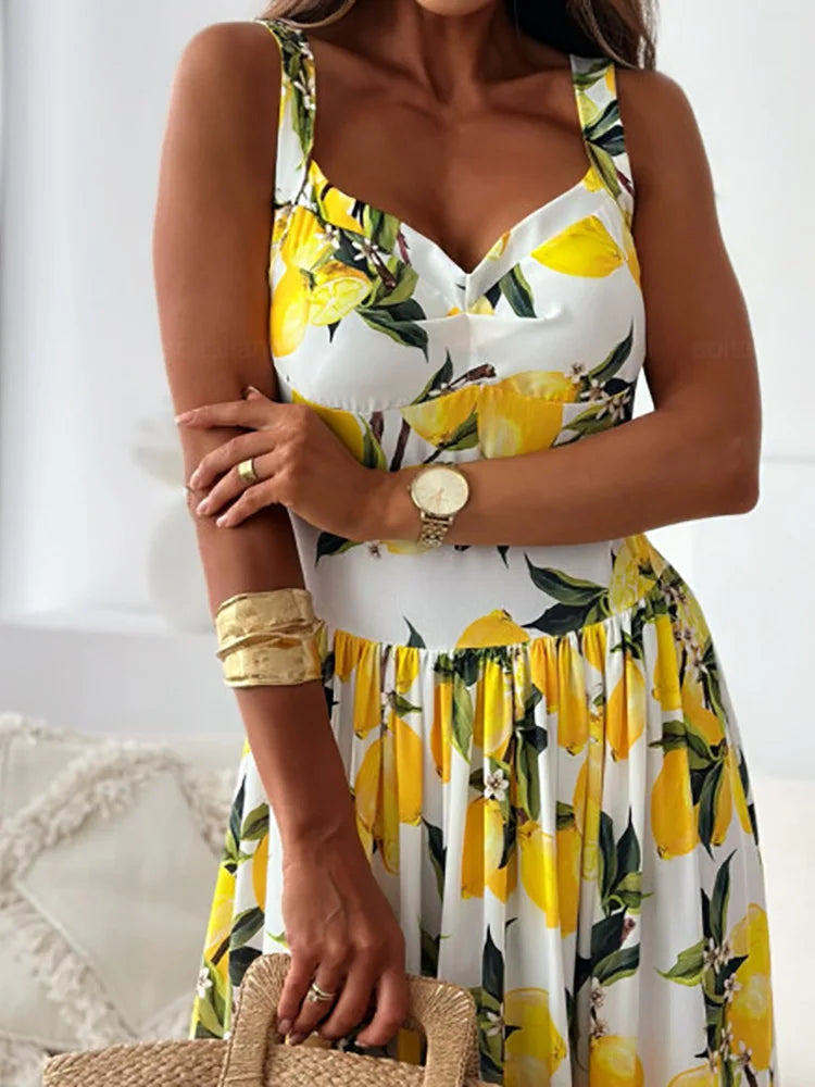 Renata - Vestido largo estampado