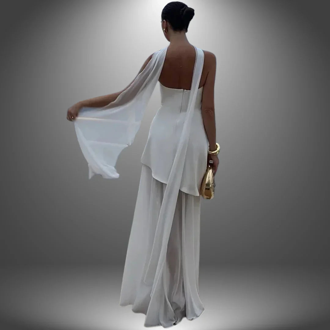 BLANCO | ELEGANTE VESTIDO DE NOCHE HECHO A MANO