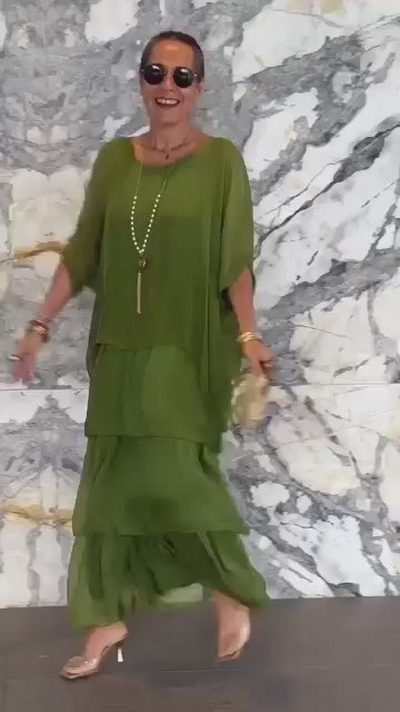 Conjunto Artístico Largo de Silueta Suelta