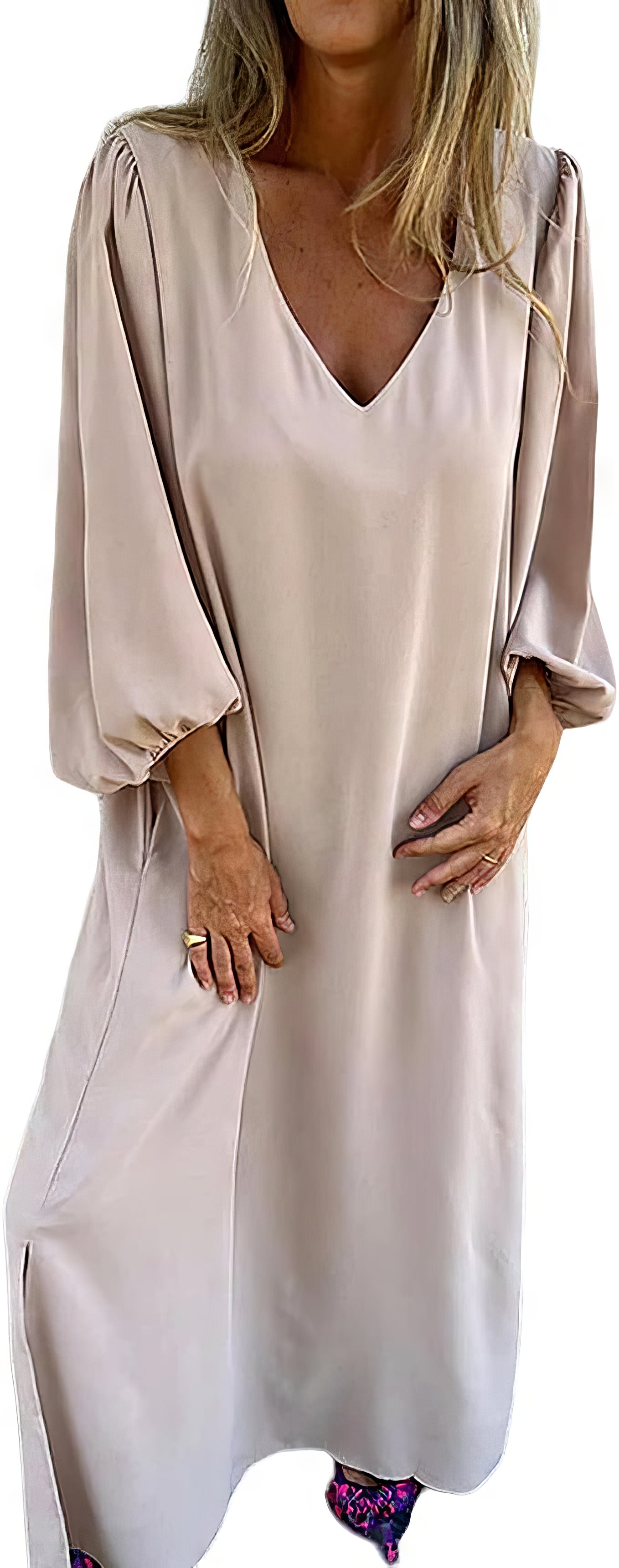 Long bohemian dress with slit